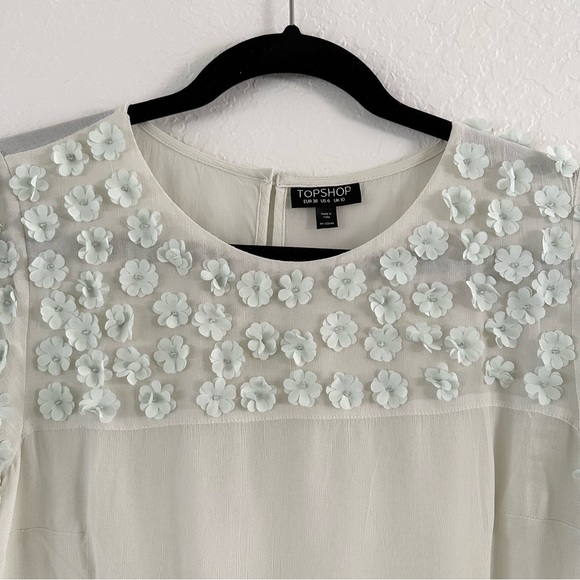 Topshop Mint Green Blouse - Picture 2 of 4